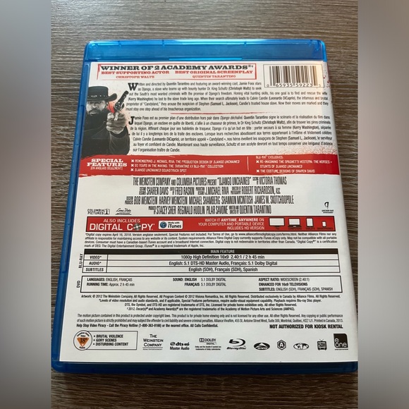 📀 3/$15 or 4/$20 📀 Django Unchained Bluray - Picture 2 of 3
